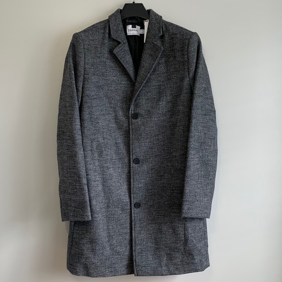 Topman Other - TOPMAN Wool-Blend Jacket Overcoat Trench